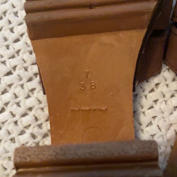 Vintage Italian Wood Wedge/ Block Heeled Sandal-Women’s Size 7 - Picture 4 of 8